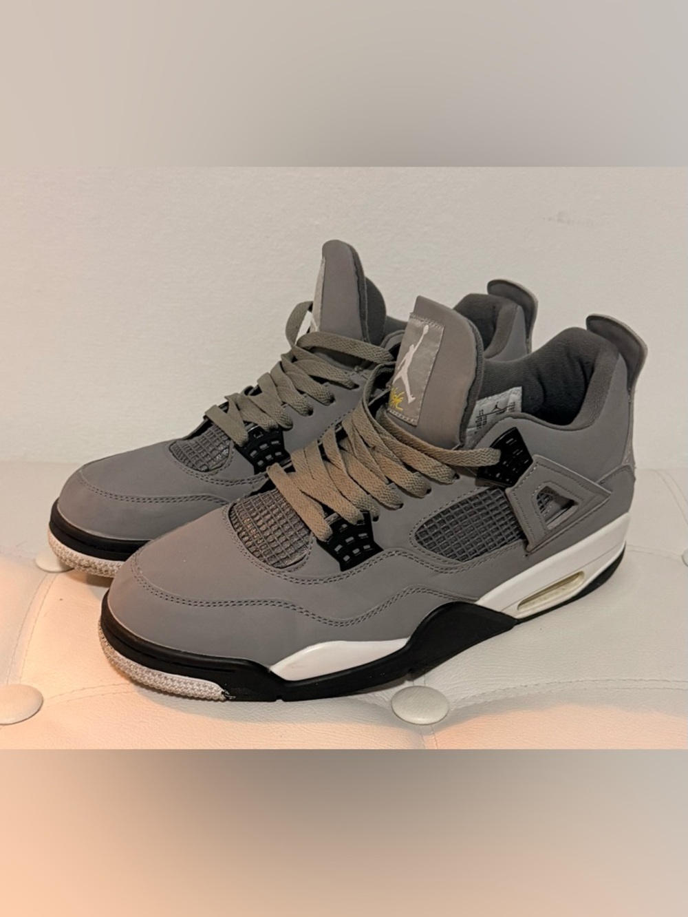 Jordan 4 "Cool Grey" Retro Basketball Shoes Men's Mid Top Size 11 308497-007